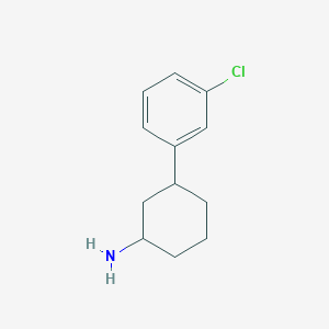 molecular formula C12H16ClN B13224457 3-(3-Chlorophenyl)cyclohexan-1-amine 