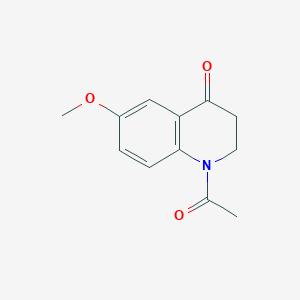 molecular formula C12H13NO3 B13224463 1-Acetyl-6-methoxy-1,2,3,4-tetrahydroquinolin-4-one 