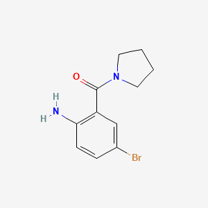 molecular formula C11H13BrN2O B1322447 (2-氨基-5-溴-苯基)-吡咯烷-1-基-甲酮 CAS No. 1034257-19-6