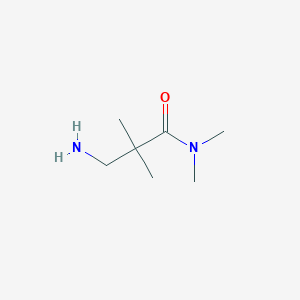 molecular formula C7H16N2O B13224478 3-amino-N,N,2,2-tetramethylpropanamide 