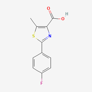 molecular formula C11H8FNO2S B1322448 2-(4-氟苯基)-5-甲基噻唑-4-羧酸 CAS No. 334017-74-2