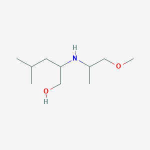 molecular formula C10H23NO2 B13224483 2-[(1-Methoxypropan-2-yl)amino]-4-methylpentan-1-ol 