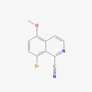 molecular formula C11H7BrN2O B13224484 8-Bromo-5-methoxyisoquinoline-1-carbonitrile 