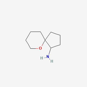 molecular formula C9H17NO B13224499 6-Oxaspiro[4.5]decan-1-amine 