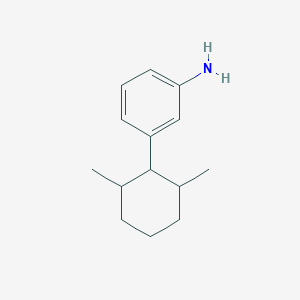 molecular formula C14H21N B13224506 3-(2,6-Dimethylcyclohexyl)aniline 