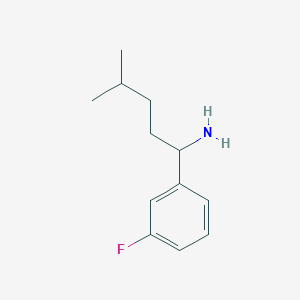 1-(3-Fluorophenyl)-4-methylpentan-1-amine