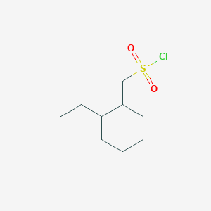 molecular formula C9H17ClO2S B13224543 (2-Ethylcyclohexyl)methanesulfonyl chloride 