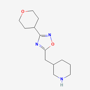 3-{[3-(Oxan-4-yl)-1,2,4-oxadiazol-5-yl]methyl}piperidine