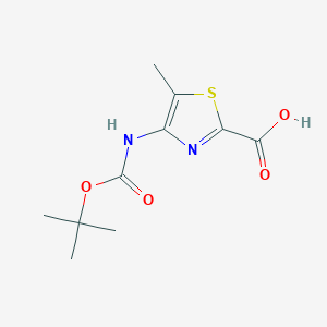 molecular formula C10H14N2O4S B13224560 4-{[(Tert-butoxy)carbonyl]amino}-5-methyl-1,3-thiazole-2-carboxylic acid 