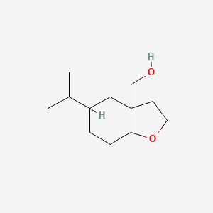 molecular formula C12H22O2 B13224563 [5-(Propan-2-yl)-octahydro-1-benzofuran-3a-yl]methanol 