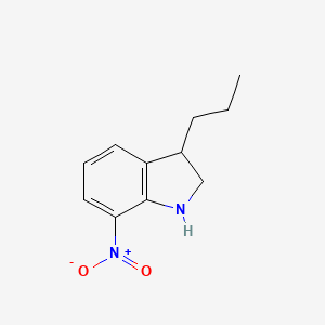 molecular formula C11H14N2O2 B13224568 7-Nitro-3-propyl-2,3-dihydro-1H-indole 