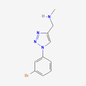 {[1-(3-bromophenyl)-1H-1,2,3-triazol-4-yl]methyl}(methyl)amine