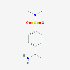 4-(1-aminoethyl)-N,N-dimethylbenzene-1-sulfonamide