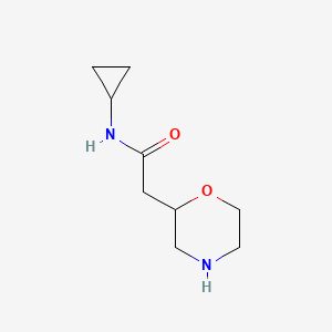 molecular formula C9H16N2O2 B13224640 N-Cyclopropyl-2-(morpholin-2-YL)acetamide 