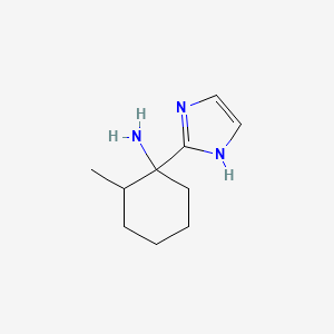 molecular formula C10H17N3 B13224664 1-(1H-Imidazol-2-yl)-2-methylcyclohexan-1-amine 