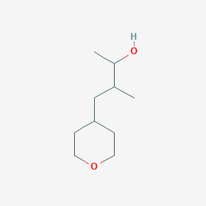 molecular formula C10H20O2 B13224680 3-Methyl-4-(oxan-4-yl)butan-2-ol 