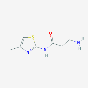 molecular formula C7H11N3OS B13224695 3-amino-N-(4-methyl-1,3-thiazol-2-yl)propanamide 