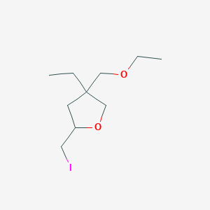 4-(Ethoxymethyl)-4-ethyl-2-(iodomethyl)oxolane