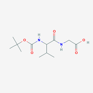 molecular formula C12H22N2O5 B13224789 2-(2-{[(Tert-butoxy)carbonyl]amino}-3-methylbutanamido)acetic acid 