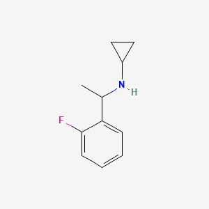 molecular formula C11H14FN B13224796 N-[1-(2-Fluorophenyl)ethyl]cyclopropanamine 