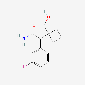 1-[2-Amino-1-(3-fluorophenyl)ethyl]cyclobutane-1-carboxylic acid