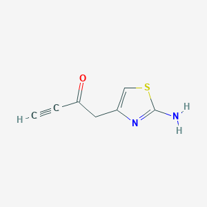 molecular formula C7H6N2OS B13224840 1-(2-Amino-1,3-thiazol-4-yl)but-3-yn-2-one 