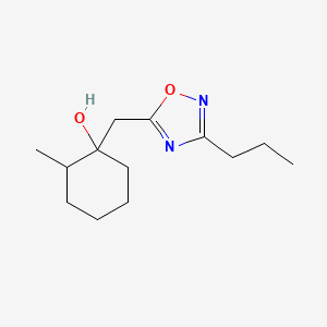 2-Methyl-1-[(3-propyl-1,2,4-oxadiazol-5-yl)methyl]cyclohexan-1-ol