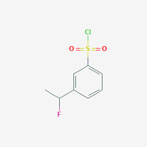 molecular formula C8H8ClFO2S B13224875 3-(1-Fluoroethyl)benzene-1-sulfonyl chloride 