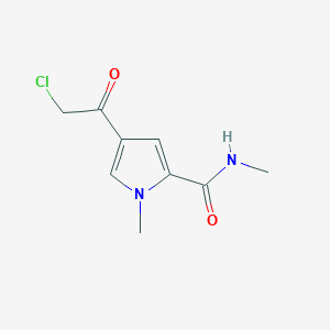 molecular formula C9H11ClN2O2 B13224883 4-(chloroacetyl)-N,1-dimethyl-1H-pyrrole-2-carboxamide 