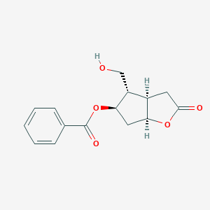 molecular formula C15H16O5 B132249 (3aR,4S,5R,6aS)-4-(Hydroxymethyl)-2-oxohexahydro-2H-cyclopenta[b]furan-5-yl benzoate CAS No. 39746-00-4