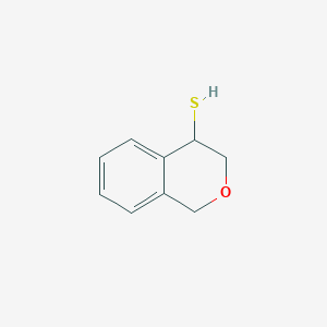 molecular formula C9H10OS B13224943 3,4-Dihydro-1H-2-benzopyran-4-thiol 