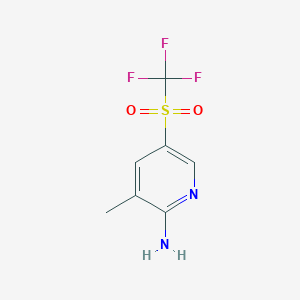 3-Methyl-5-trifluoromethanesulfonylpyridin-2-amine