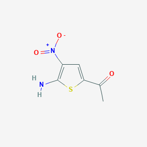 molecular formula C6H6N2O3S B13224982 1-(5-Amino-4-nitrothiophen-2-yl)ethan-1-one CAS No. 1009-57-0