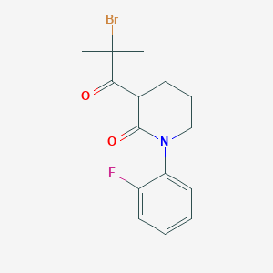 3-(2-Bromo-2-methylpropanoyl)-1-(2-fluorophenyl)piperidin-2-one