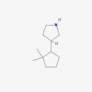 molecular formula C11H21N B13225000 3-(2,2-Dimethylcyclopentyl)pyrrolidine 