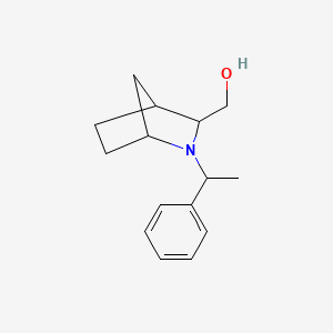 molecular formula C15H21NO B13225013 [2-(1-Phenylethyl)-2-azabicyclo[2.2.1]heptan-3-yl]methanol 