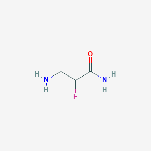 molecular formula C3H7FN2O B13225024 3-Amino-2-fluoropropanamide 