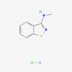 molecular formula C8H9ClN2S B13225043 3-(Methylamino)-2,1-benzisothiazole hydrochloride CAS No. 7765-88-0