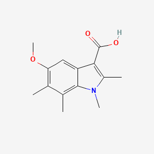 5-Methoxy-1,2,6,7-tetramethyl-1H-indole-3-carboxylic acid