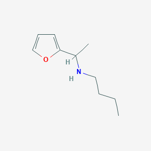 molecular formula C10H17NO B13225106 Butyl[1-(furan-2-YL)ethyl]amine 