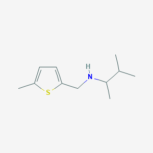 molecular formula C11H19NS B13225141 (3-Methylbutan-2-yl)[(5-methylthiophen-2-yl)methyl]amine 