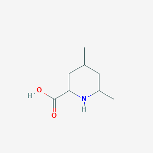 molecular formula C8H15NO2 B13225146 4,6-Dimethylpiperidine-2-carboxylic acid 