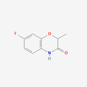 molecular formula C9H8FNO2 B13225172 7-Fluoro-2-methyl-3,4-dihydro-2H-1,4-benzoxazin-3-one CAS No. 103362-08-9