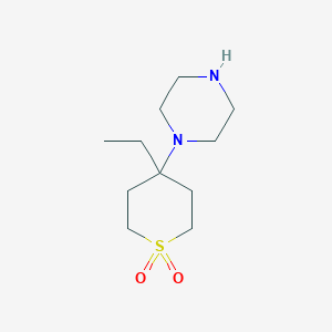 4-Ethyl-4-(piperazin-1-yl)-1lambda6-thiane-1,1-dione