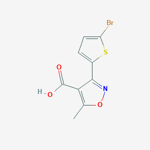 molecular formula C9H6BrNO3S B1322520 3-(5-溴噻吩-2-基)-5-甲基异噁唑-4-羧酸 CAS No. 951499-33-5