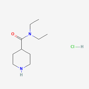 molecular formula C10H21ClN2O B1322524 N,N-Diethyl-4-piperidinecarboxamide hydrochloride CAS No. 95389-83-6