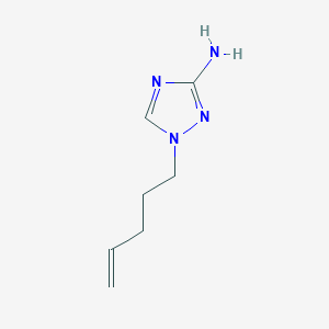 molecular formula C7H12N4 B13225249 1-(Pent-4-en-1-yl)-1H-1,2,4-triazol-3-amine 