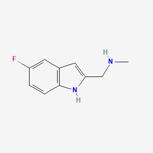 molecular formula C10H11FN2 B1322527 [(5-Fluoro-1H-indol-2-yl)methyl]-methylamine CAS No. 883531-12-2