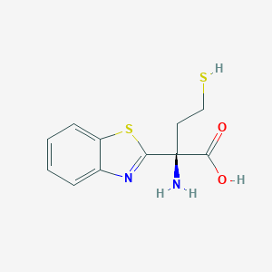 molecular formula C₁₁H₁₂N₂O₂S₂ B132253 (2S)-2-氨基-2-(1,3-苯并噻唑-2-基)-4-巯基丁酸 CAS No. 102818-95-1