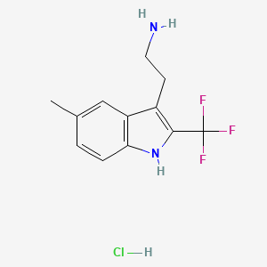 2-[5-Methyl-2-(trifluoromethyl)-1H-indol-3-yl]ethan-1-amine hydrochloride